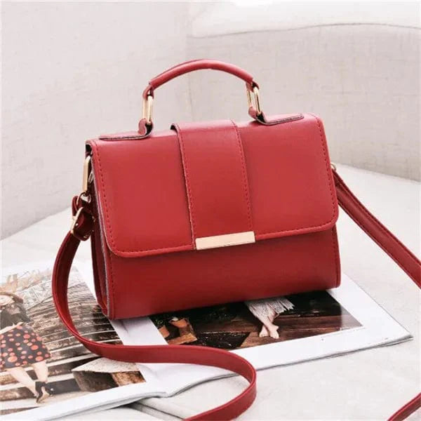 Showlu Fashion Women's PU Leather Flap Shoulder Bag with retro design, crossbody style, high-quality material, and stylish appearance.