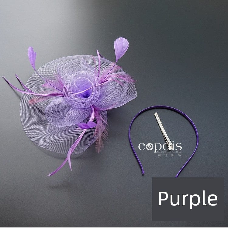 Elegant mesh Billycock hat for women, perfect for stage performances and spring-summer fashion, by Showlu Fashion.
