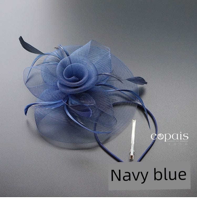 Showlu Fashion women's elegant mesh Billycock hat for stage performance, featuring a retro style for spring and summer events.