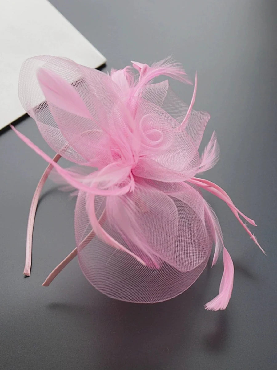 Elegant mesh Billycock hat for women from Showlu Fashion, perfect for stage performances and spring-summer events.