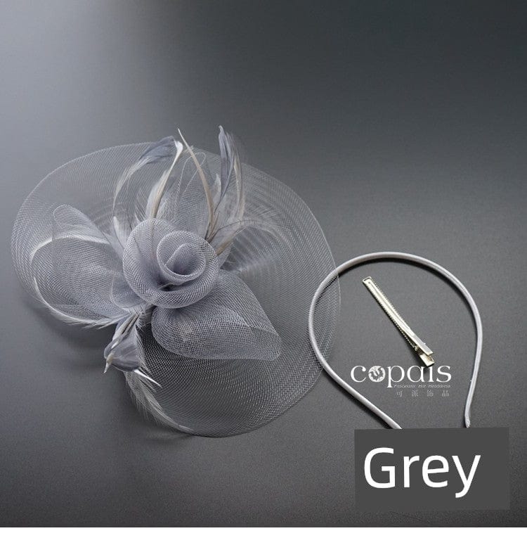 Elegant mesh Billycock hat for women by Showlu Fashion, perfect for stage performances and retro spring or summer events.