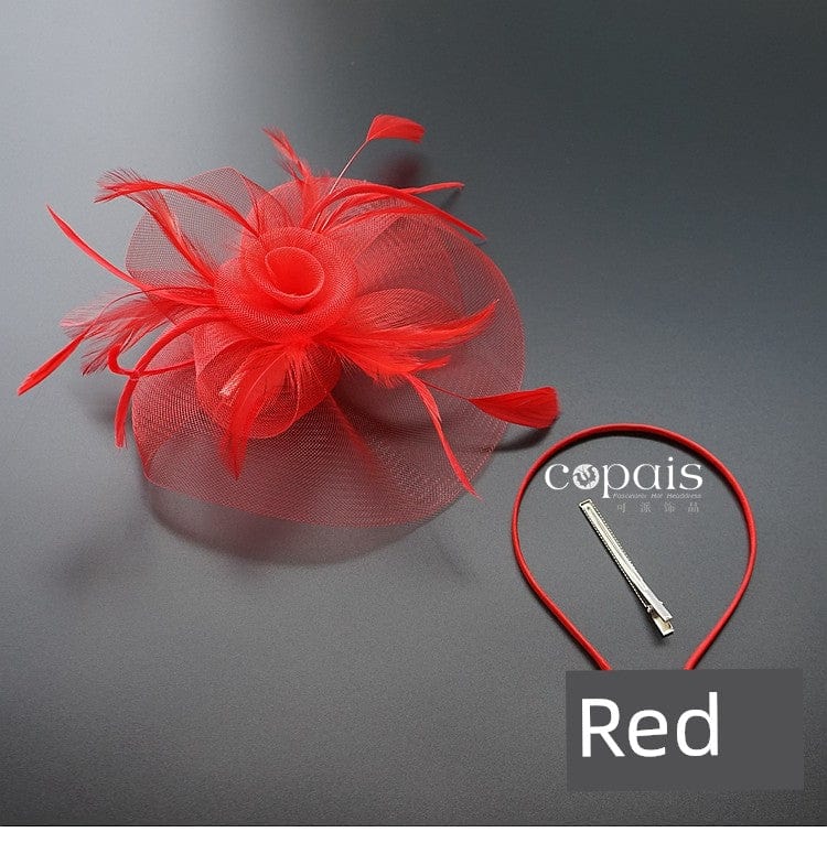 Elegant mesh Billycock hat for women by Showlu Fashion, suitable for stage performance and spring-summer events.