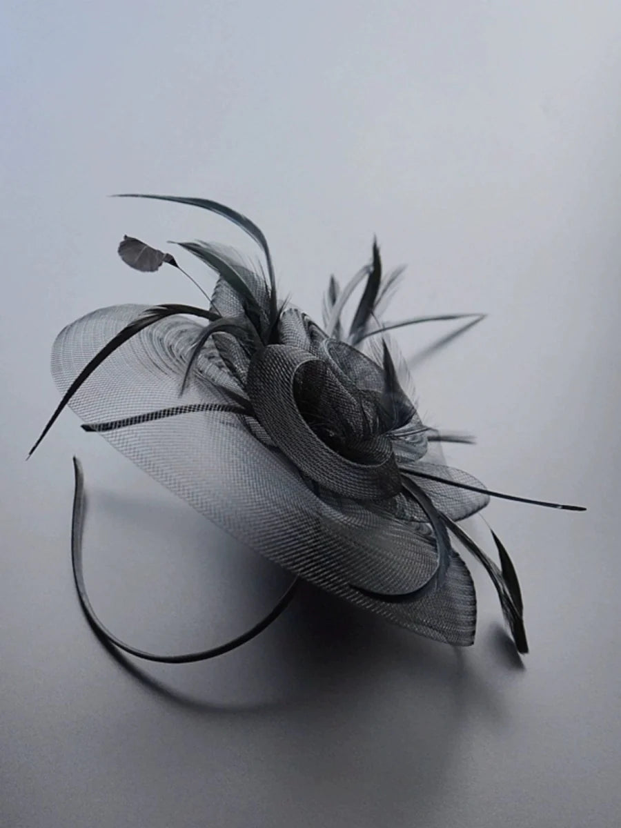Elegant mesh Billycock hat for women by Showlu Fashion, perfect for stage performances and stylish spring or summer events.