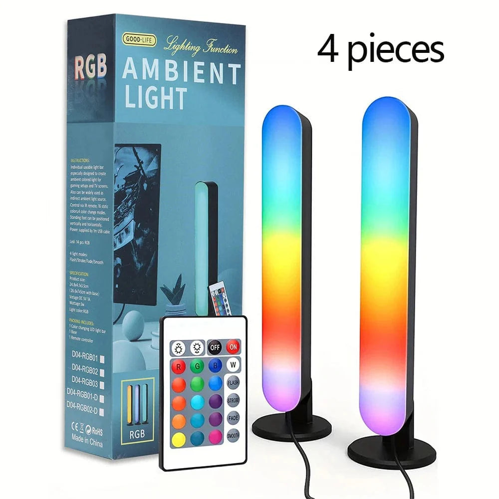 Showlu RGB Music Rhythm Pickup Light bar with USB rechargeability, ideal for desktop decoration and Christmas lighting.