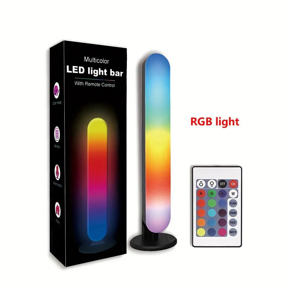 Showlu RGB Music Rhythm Pickup Light USB rechargeable desktop bar with colorful lighting for Christmas and festive decoration.