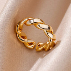 Ring for Women Stainless Steel Angel Feather Gold Color Rings Female Vintage Jewelry Finger Accessories Free Shipping Anillos - SHOWLU FASHION STORE