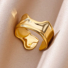 Ring for Women Stainless Steel Angel Feather Gold Color Rings Female Vintage Jewelry Finger Accessories Free Shipping Anillos - SHOWLU FASHION STORE