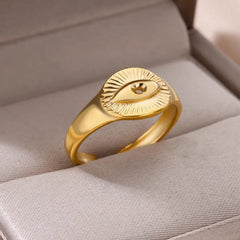 Ring for Women Stainless Steel Angel Feather Gold Color Rings Female Vintage Jewelry Finger Accessories Free Shipping Anillos - SHOWLU FASHION STORE