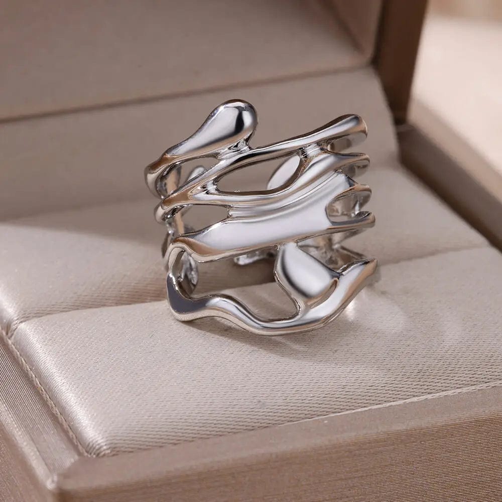 Ring for Women Stainless Steel Angel Feather Gold Color Rings Female Vintage Jewelry Finger Accessories Free Shipping Anillos - SHOWLU FASHION STORE