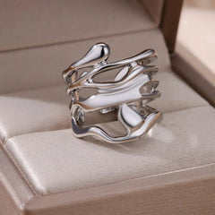 Ring for Women Stainless Steel Angel Feather Gold Color Rings Female Vintage Jewelry Finger Accessories Free Shipping Anillos - SHOWLU FASHION STORE