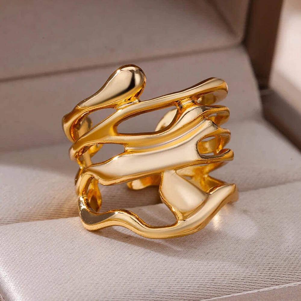 Ring for Women Stainless Steel Angel Feather Gold Color Rings Female Vintage Jewelry Finger Accessories Free Shipping Anillos - SHOWLU FASHION STORE