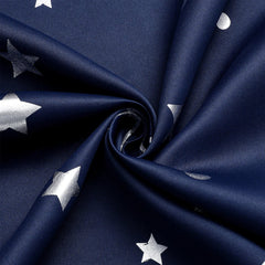 Room Darkening Curtains with Silver Star Moon for Boys Nursery Bedroom Blackout Kids Curtain Grommet Thermal Insulating Drapes - SHOWLU FASHION STORE