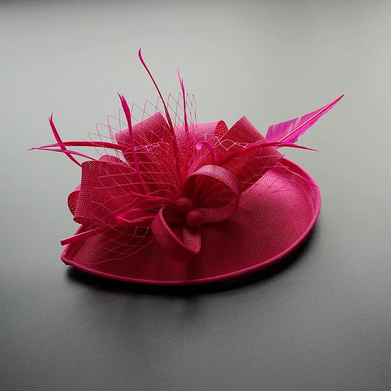Pink Royal Horse Club top hat hair clip by Showlu Fashion Store, perfect for elegant tea parties and special occasions.