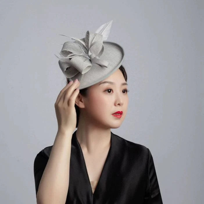 Pink Royal Horse Club Top Hat hair clip by Showlu Fashion, perfect for elegant tea parties, weddings, or bridal accessories.