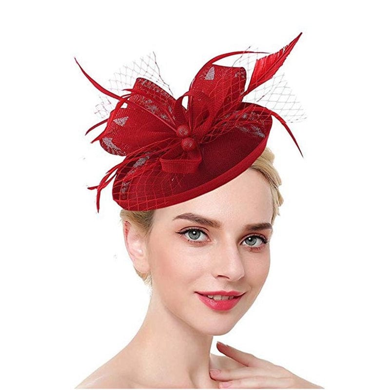 Pink Royal Horse Club top hat hair clip by Showlu Fashion Store, perfect for elegant tea parties and special occasions.