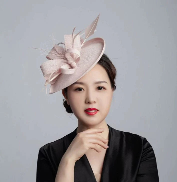 Pink Royal Horse Club top hat hair clip by Showlu Fashion Store, perfect for elegant tea parties and special occasions.