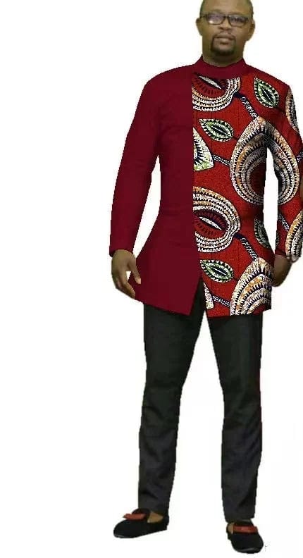 African Dashiki top and matching Bazin Riche wedding dress by SHOWLU FASHION STORE, with vibrant traditional patterns and elegant design.