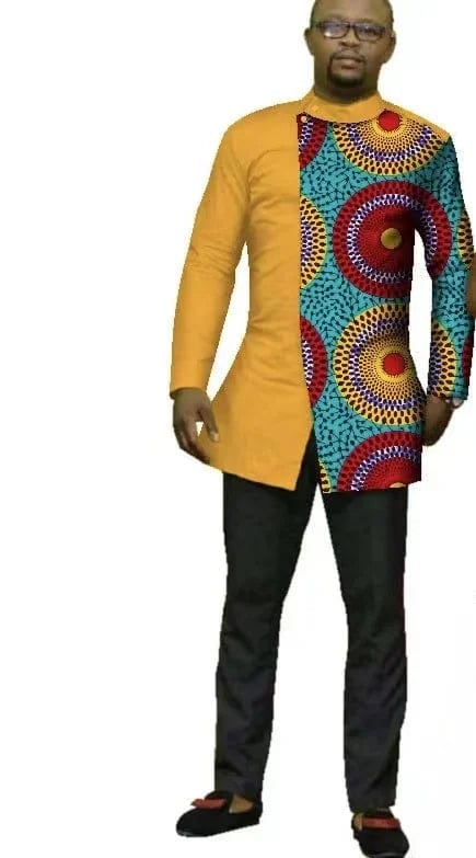 Elegant African Dashiki top and matching Bazin Riche wedding dress for women, designed by SHOWLU FASHION STORE.