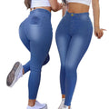 Showlu Fashion Women's high waist skinny stretch denim pencil jeans, casual slim fit jeans for women in various sizes.