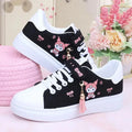Sanrio Kuromi girls canvas sneakers by SHOWLU FASHION STORE with soft soles, casual skate shoes for children, perfect for spring and autumn.