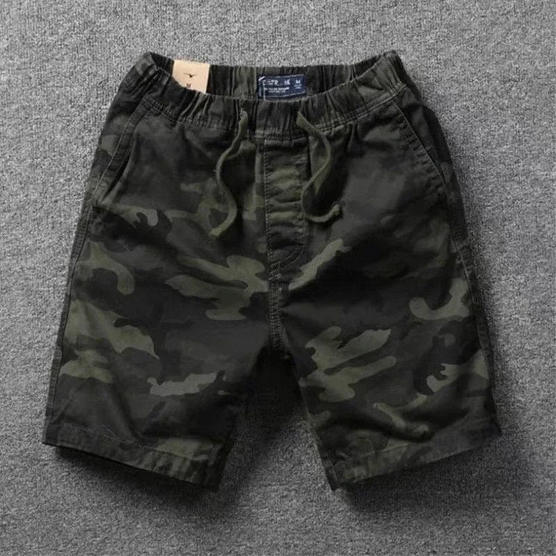 Short Pants for Men with Draw String Baggy Camouflage Camo Mens Cargo Shorts Wide Loose Harajuku Fashion Popular Casual Y2k - SHOWLU FASHION STORE