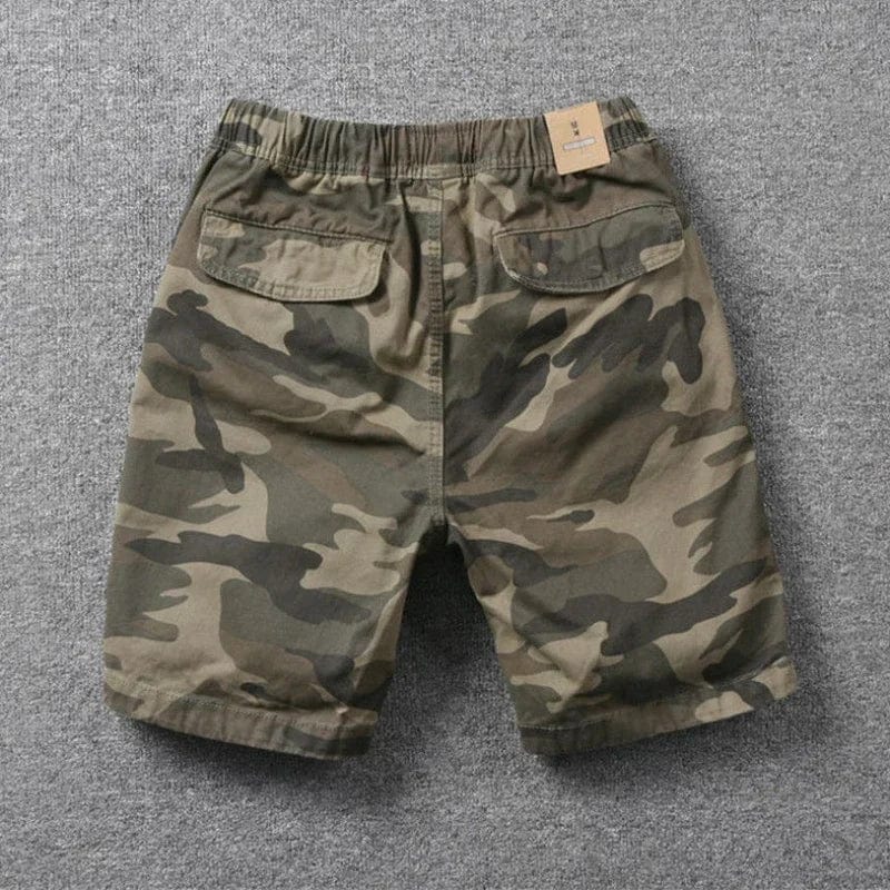 Short Pants for Men with Draw String Baggy Camouflage Camo Mens Cargo Shorts Wide Loose Harajuku Fashion Popular Casual Y2k - SHOWLU FASHION STORE