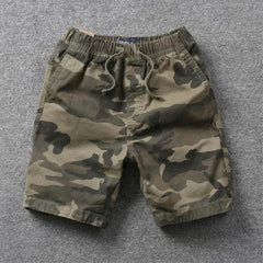 Short Pants for Men with Draw String Baggy Camouflage Camo Mens Cargo Shorts Wide Loose Harajuku Fashion Popular Casual Y2k - SHOWLU FASHION STORE