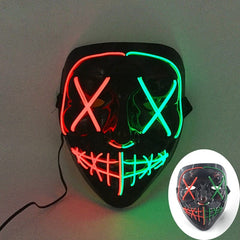  Showlu Fashion Store 0 03 Wireless Halloween Neon Led Purge Mask Masquerade Carnival Party Masks Light Luminous In The Dark Cosplay Costume Supplies