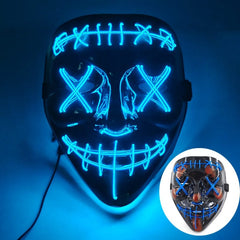  Showlu Fashion Store 0 05 Wireless Halloween Neon Led Purge Mask Masquerade Carnival Party Masks Light Luminous In The Dark Cosplay Costume Supplies