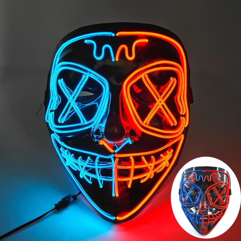  Showlu Fashion Store 0 09 Wireless Halloween Neon Led Purge Mask Masquerade Carnival Party Masks Light Luminous In The Dark Cosplay Costume Supplies