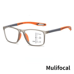  Showlu Fashion Store 0 1.0 / MUL-orange TR90 Anti-blue Light Multifocal Reading Glasses Men Women Progressive Near Far Eyewear Ultralight Sports Farsight Eyeglasses