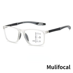  Showlu Fashion Store 0 1.0 / MUL-whitegray TR90 Anti-blue Light Multifocal Reading Glasses Men Women Progressive Near Far Eyewear Ultralight Sports Farsight Eyeglasses