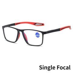  Showlu Fashion Store 0 1.0 / Single-blackred TR90 Anti-blue Light Multifocal Reading Glasses Men Women Progressive Near Far Eyewear Ultralight Sports Farsight Eyeglasses