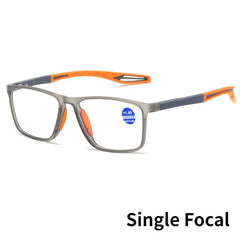  Showlu Fashion Store 0 1.0 / Single-orange TR90 Anti-blue Light Multifocal Reading Glasses Men Women Progressive Near Far Eyewear Ultralight Sports Farsight Eyeglasses