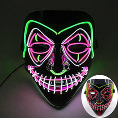  Showlu Fashion Store 0 10 Wireless Halloween Neon Led Purge Mask Masquerade Carnival Party Masks Light Luminous In The Dark Cosplay Costume Supplies