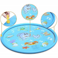 Showlu Fashion Store 0 100/170 CM Children Play Water Mat Summer Beach Inflatable Water Spray Pad Outdoor Game Toy Lawn Swimming Pool Mat Kids Toys