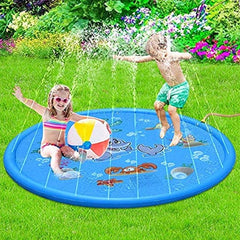 Showlu Fashion Store 0 100/170 CM Children Play Water Mat Summer Beach Inflatable Water Spray Pad Outdoor Game Toy Lawn Swimming Pool Mat Kids Toys