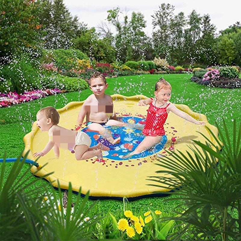 Showlu Fashion Store 0 100/170 CM Children Play Water Mat Summer Beach Inflatable Water Spray Pad Outdoor Game Toy Lawn Swimming Pool Mat Kids Toys