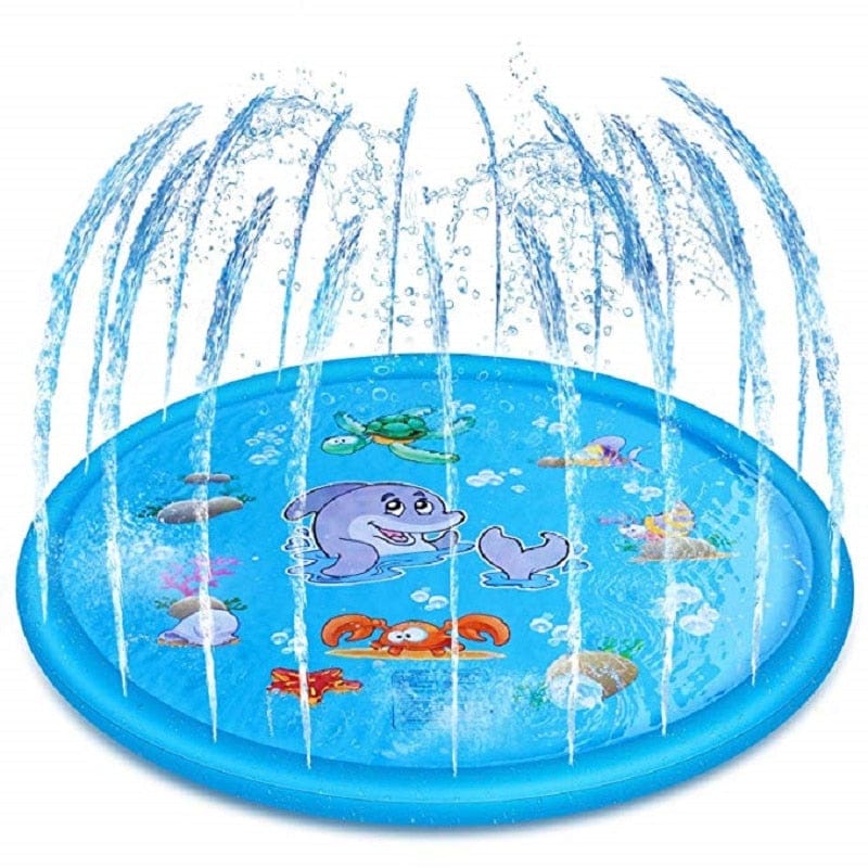 Showlu Fashion Store 0 100/170 CM Children Play Water Mat Summer Beach Inflatable Water Spray Pad Outdoor Game Toy Lawn Swimming Pool Mat Kids Toys