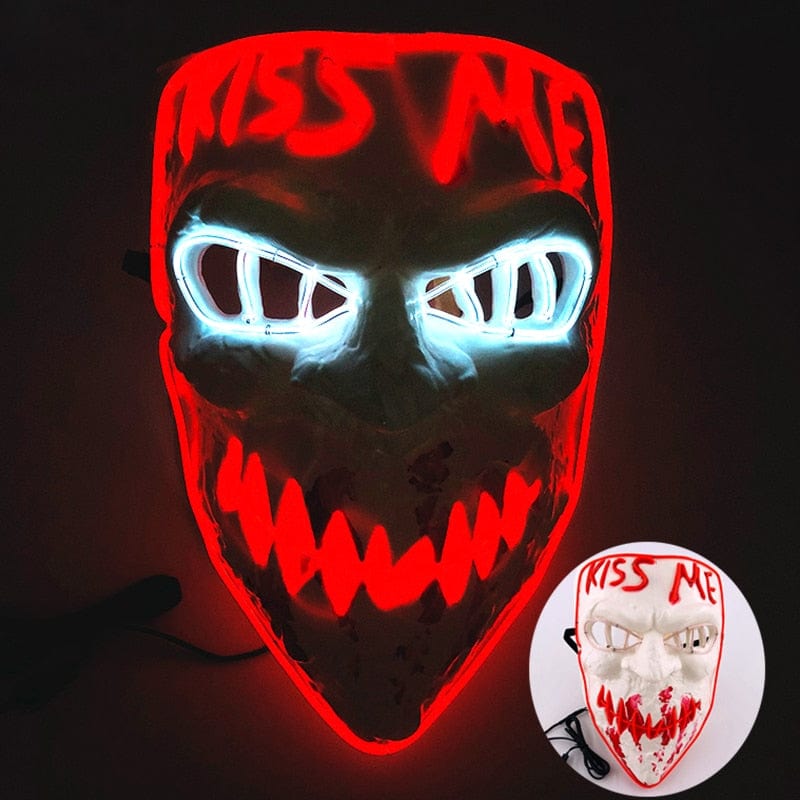  Showlu Fashion Store 0 11 Wireless Halloween Neon Led Purge Mask Masquerade Carnival Party Masks Light Luminous In The Dark Cosplay Costume Supplies