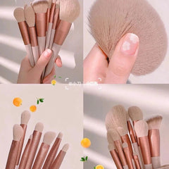 Showlu Fashion Store 0 13 PCS Makeup Brushes Set Eye Shadow Foundation Women Cosmetic Brush Eyeshadow Blush Beauty Soft Make Up Tools Bag