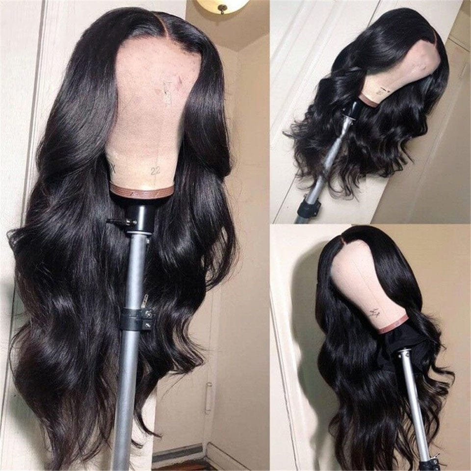 Showlu Fashion Store 0 13x4 Lace Frontal Human Hair Wig Glueless Wig Human Hair Ready To Wear 4x4 Body Wave Lace closure wig Pre Cut