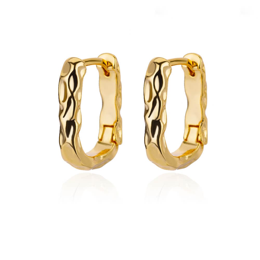 Showlu Fashion Store 0 18k gold plated / China U-Shaped Square Hoop Earrings for Women Luxury Stainless Steel Circle Earring 2023 Trending Wedding Aesthetic Jewelry aretes