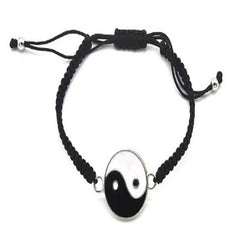 Showlu Fashion Store 0 2 Black 2022 New Best Friend Bracelets for 2 Matching Yin Yang Adjustable Cord Bracelet for Bff Friendship Relationship Boyfriend Girlfr