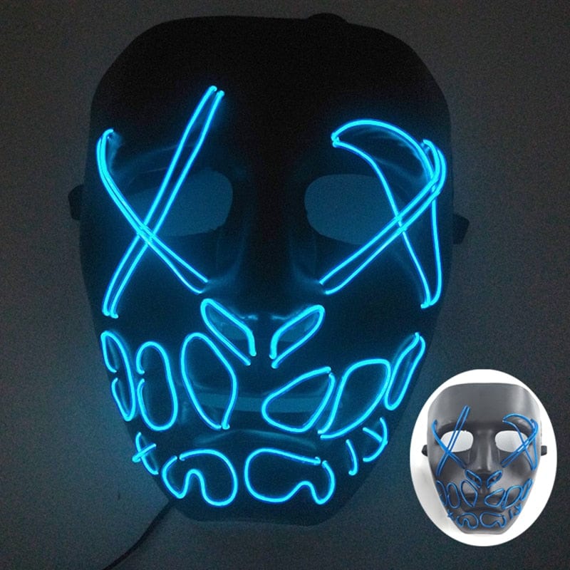  Showlu Fashion Store 0 20 Wireless Halloween Neon Led Purge Mask Masquerade Carnival Party Masks Light Luminous In The Dark Cosplay Costume Supplies