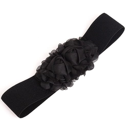 Showlu Fashion Store 0 2020 Women Girl Wide Stretch Elastic Waist Belt Solid Color Flower Waistband belts for women поясок для платья ремень женский