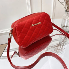 Showlu Fashion Store 0 2022 New Fashion Female Shoulder Bag Rhombus Embroidered Solid Color Chain Women Shoulder Crossbody Casual Trendy Phone Bag