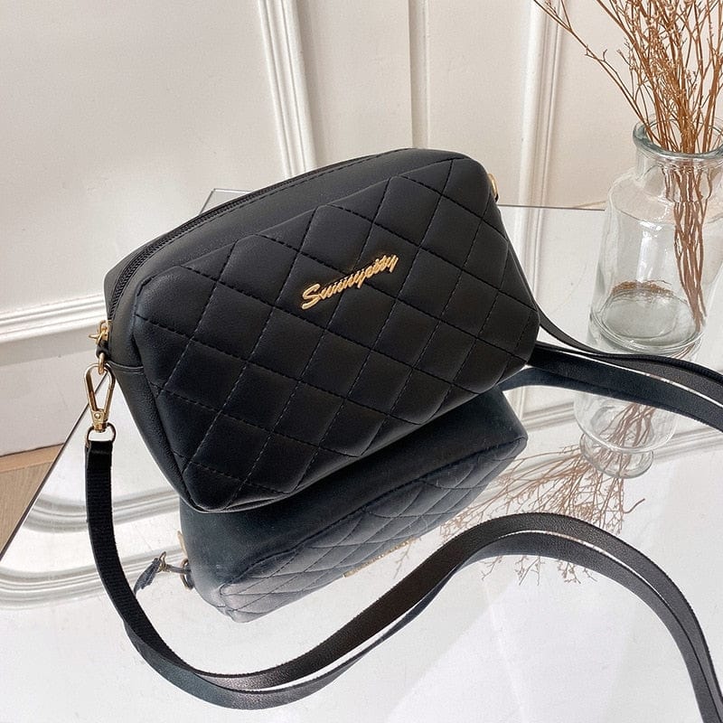 Showlu Fashion Store 0 2022 New Fashion Female Shoulder Bag Rhombus Embroidered Solid Color Chain Women Shoulder Crossbody Casual Trendy Phone Bag