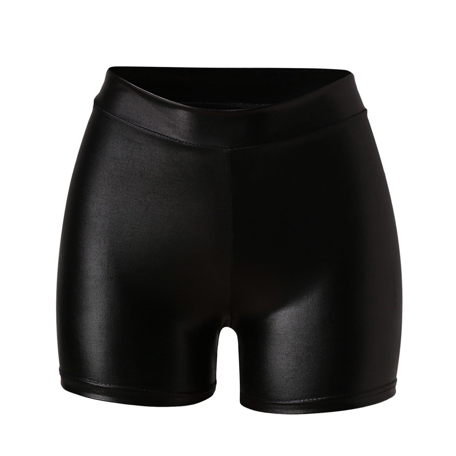 Showlu Fashion Store 0 2023 Sexy Nightclub Leather Shorts Women High Waist Bodycon Push Up Black Short Joggers Sports Fitness Female Sexy Slim Shorts