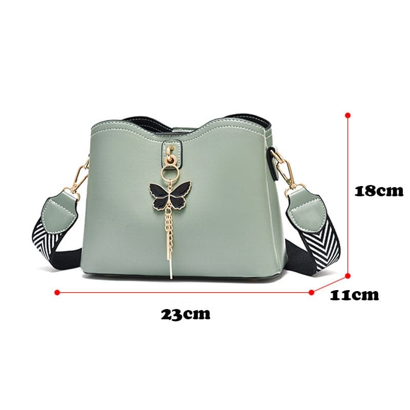 Showlu Fashion Store 0 2023 Women White Handbag New Designer Butterfly Tassel PU Leather Messenger Bags Ladies Crossbody Female Tote Shoulder Bag